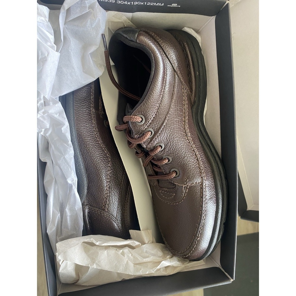 Rockport World Tour Classic Brown Leather Walking Shoes K70884 Men 8-1/2  NEW